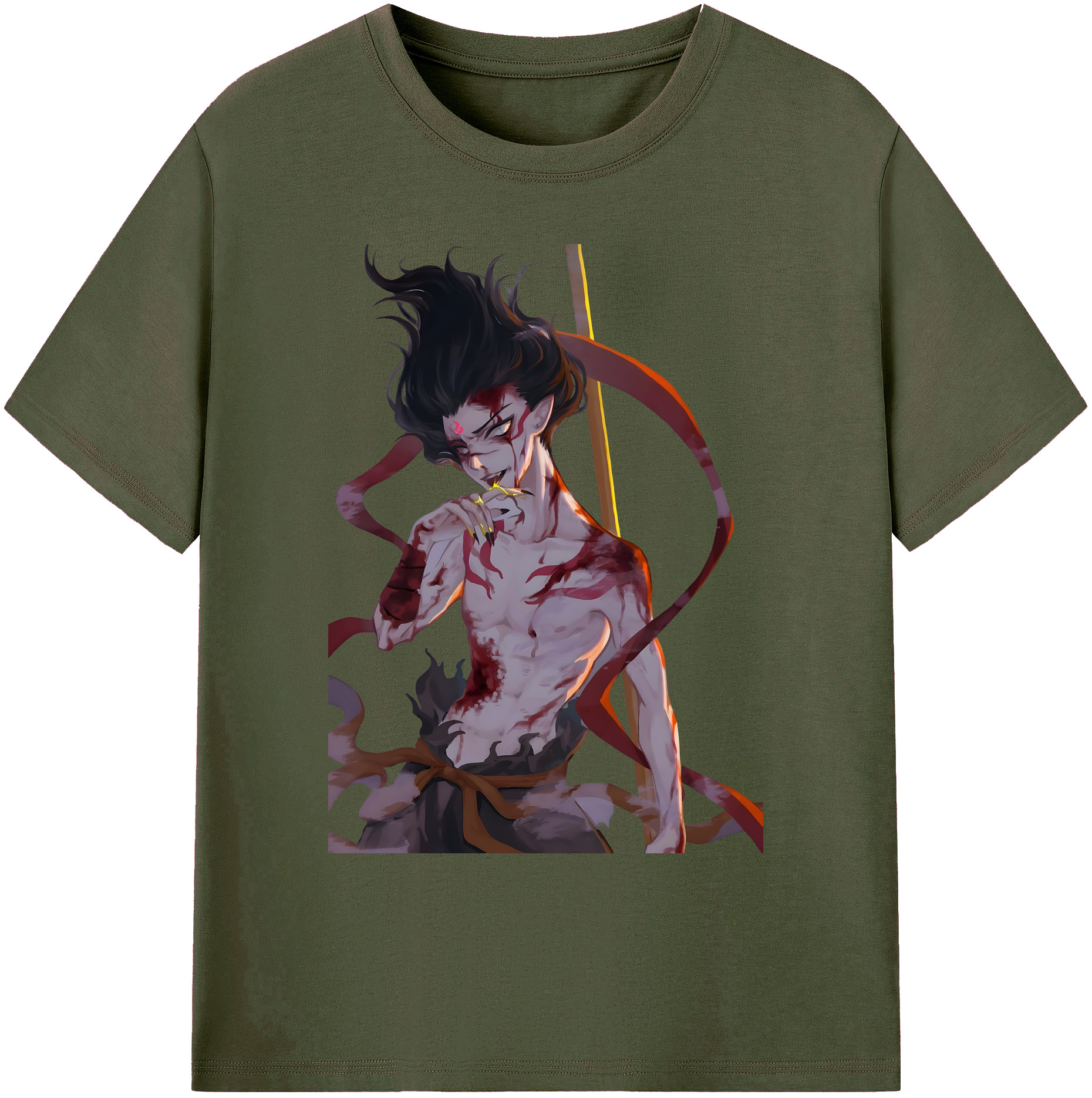 （画像用） Ne Zha 2 ナタ 魔童の大暴れ 綿100％ メンズ半袖Tシャツ｜肌触りやわらか＆通気性